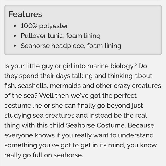 Kids Seahorse Halloween Costume - Picture 10 of 11